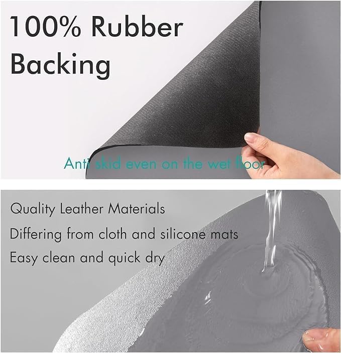ECO METRIX Quick Dry Extra Absorbent Premium Water Non-Slip Dish Drying Mat