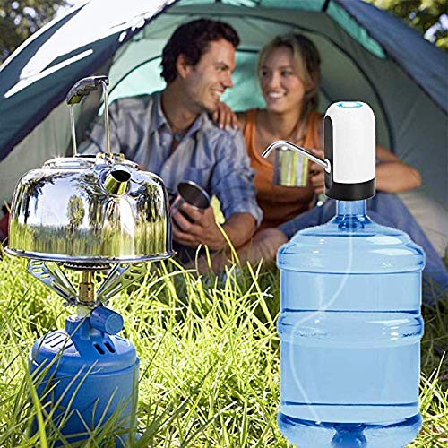 LECIEL USB Rechargeable Stainless-Steel Water Pump Dispenser 5Gallon Black